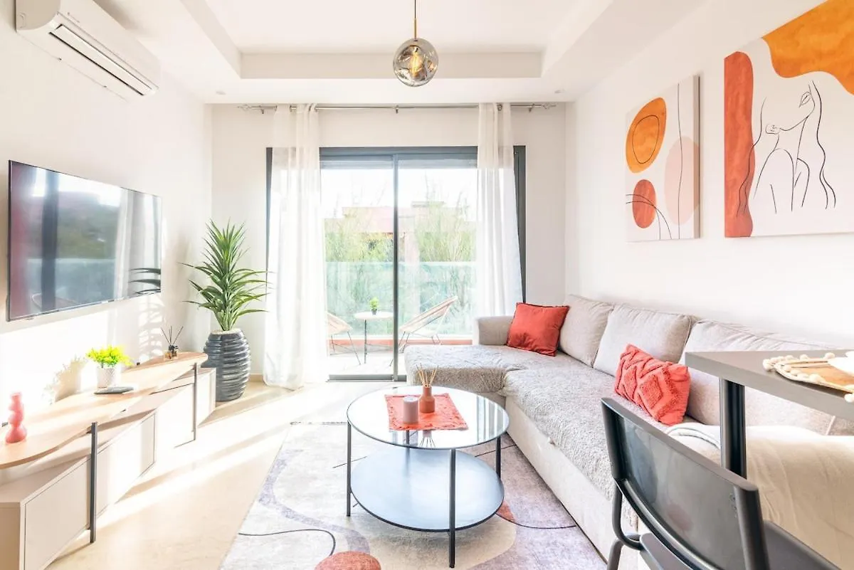 Apartament Livia Cosy - Clim, Wifi, Jardin A 10Min De L'Aeroport Marrakesz